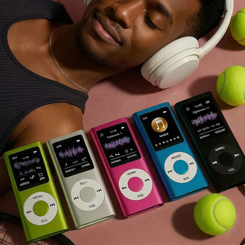 Compact Multi Function MP3 Player Portable LCD Screen No Memory Headphone Jack Offline Playback