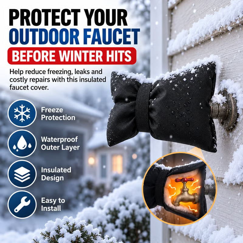 Outdoor Faucet Covers Thermal Waterproof Shield Slide On Hose Bib Socks With Strap Winter Protection