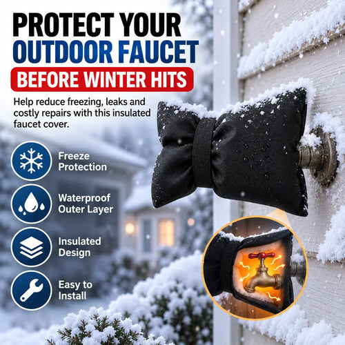 Outdoor Faucet Covers Thermal Waterproof Shield Slide On Hose Bib Socks With Strap Winter Protection