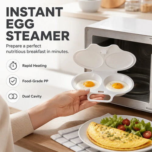 🎁2026 New Arrivals💥 Microwave Egg Poacher with Lid& Handle