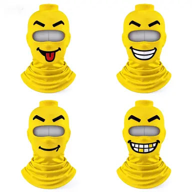 Funny Smiley Face Balaclava Lightweight Knit Winter Face Cover for Skiing Snowboarding