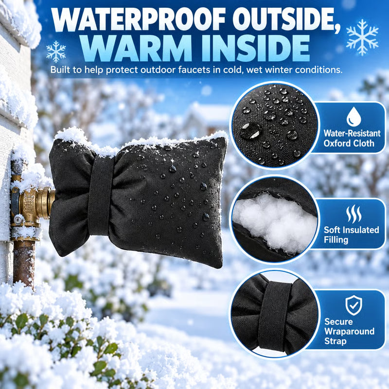 Outdoor Faucet Covers Thermal Waterproof Shield Slide On Hose Bib Socks With Strap Winter Protection