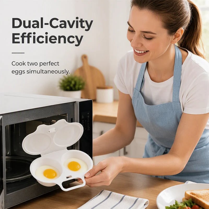 🎁2026 New Arrivals💥 Microwave Egg Poacher with Lid& Handle