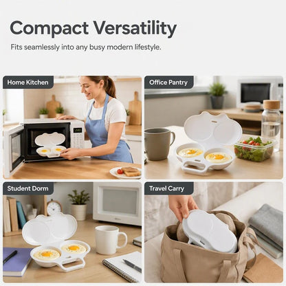 🎁2026 New Arrivals💥 Microwave Egg Poacher with Lid& Handle