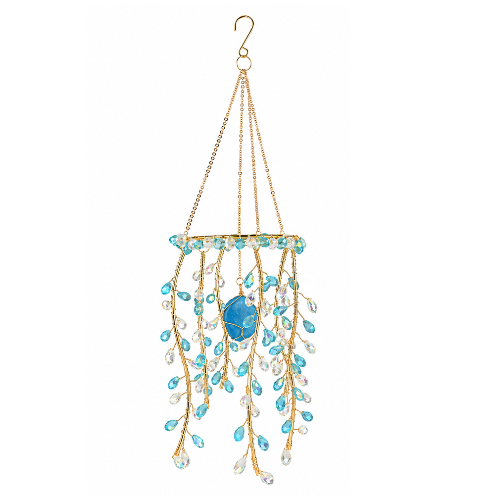 Crystal Rainbow Suncatcher Beaded Artificial Crystal Window Hanging Colorful Home Decor