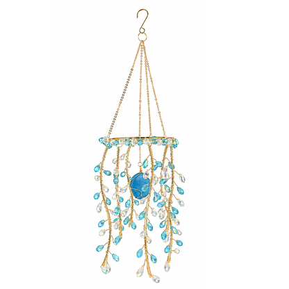 Crystal Rainbow Suncatcher Beaded Artificial Crystal Window Hanging Colorful Home Decor