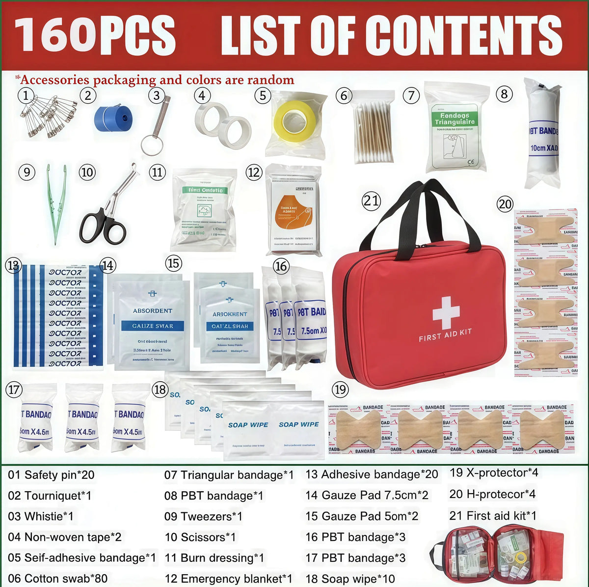 🔥330 Piece Waterproof Compact First Aid Kit🩹