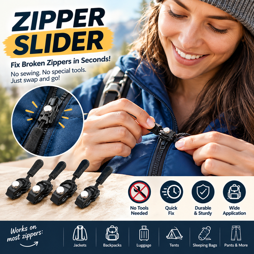 🔧Zipper Repairer 3 Sizes Detachable Tool Free for Bags Jackets Clothes Shoes Boots