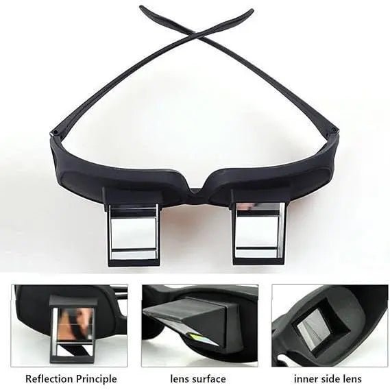 Unisex Lightweight Lazy Prism Reading Glasses 90 Degree Vision Eye Spine Protection