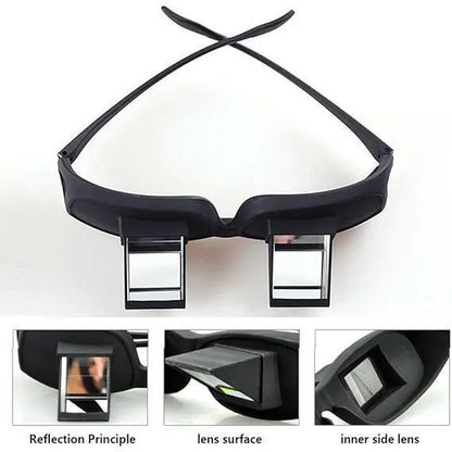 Unisex Lightweight Lazy Prism Reading Glasses 90 Degree Vision Eye Spine Protection