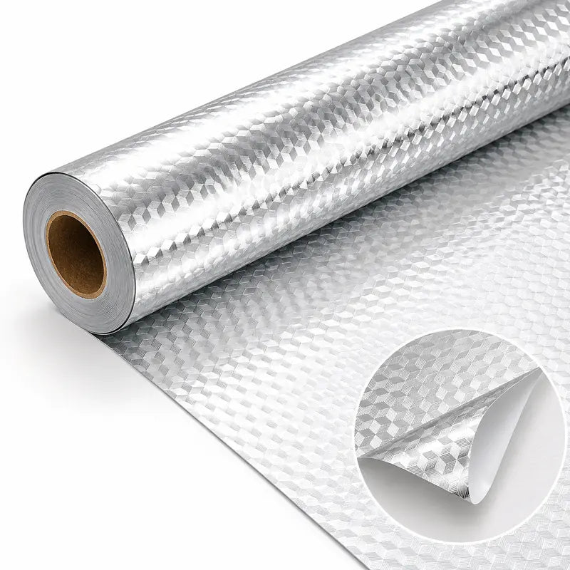 Self Adhesive Aluminum Foil Kitchen Backsplash Wallpaper