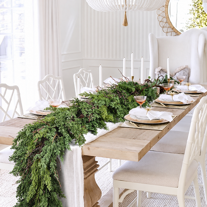 Christmas 6 FT PE Cedar Norfolk Garland Cypress Branches Home Decor