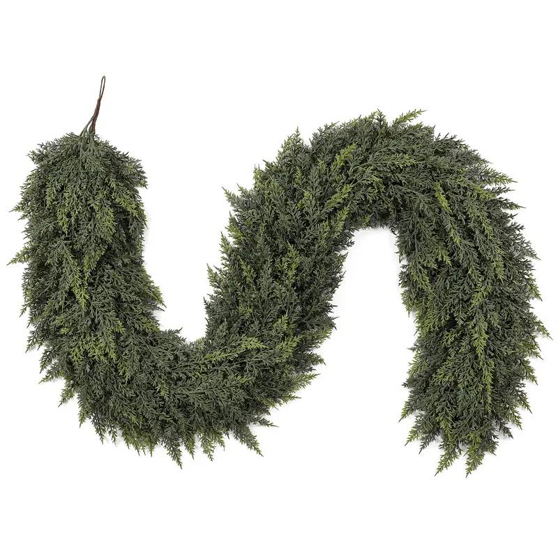 Christmas 6 FT PE Cedar Norfolk Garland Cypress Branches Home Decor