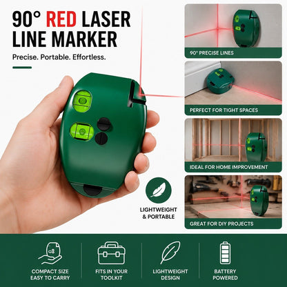 90 Degree Red/Green Light Self-Leveling Laser Level with Parallel Line for Construction Tool
