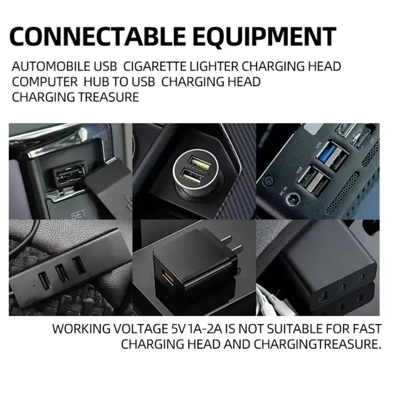 Car USB Touch Dimmable LED Filament Night Light Warm Ambient Light