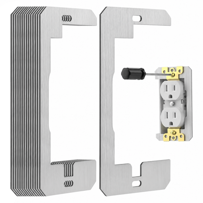 Fix Loose Outlets & Electrical Boxes Metal Flush Fit Device Leveling Plates Wall Plate Spacers