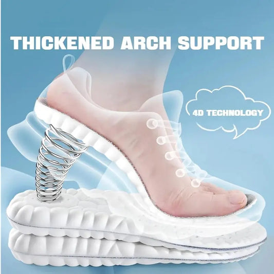 4D Shoe Cloud Insoles for Men Women Soft Memory Foam Orthotic Sports Inserts