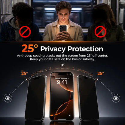 2 Pcs Privacy Screen Protector for iPhone 13 14 15 16 17 18 Plus Pro Max 9H Full Coverage