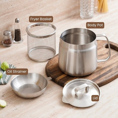 2 In 1 Oil Strainer Pot