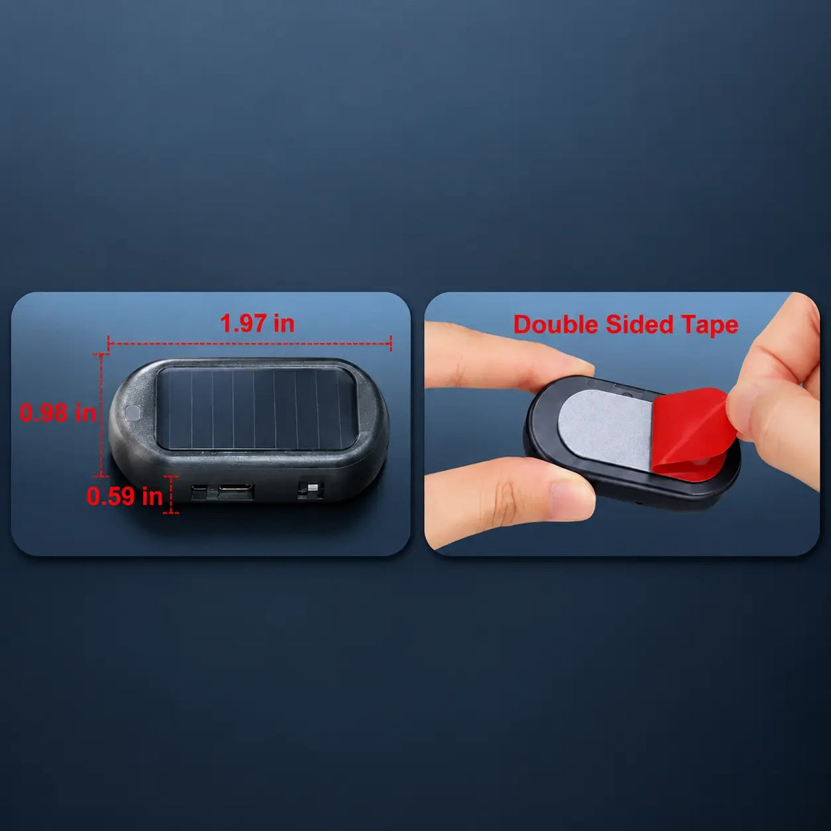 Solar Powered Fake Car Alarm Light – Auto Sensor LED Flashing Security Lamp, No Wiring DIY Anti-Theft Dummy Light