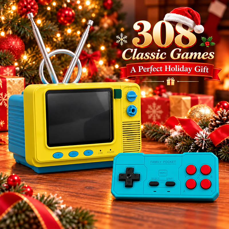 Christmas GV300 Vintage Handheld Gaming Console 2.8in IPS Screen Gift for Teen Boys