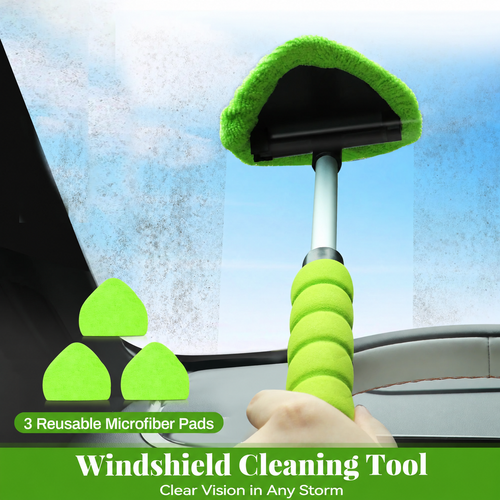 Windshield Cleaning Tool – Microfiber Car Window Cleaner