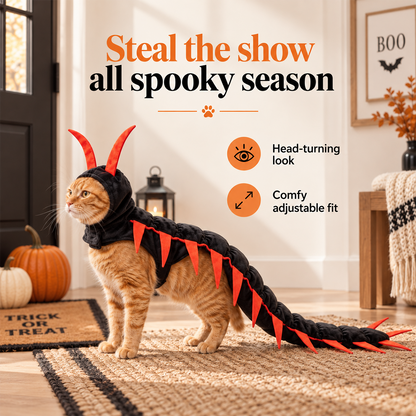Halloween Cat Centipede Costume – Hooded Creepy Crawly Pet Outfit