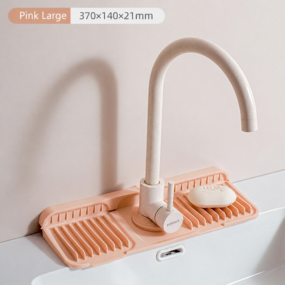 Tap Mat for Kitchen Sink, Splash Guard, Silicone Drying Mat, Quick Drying Stone Sink Tray ✨