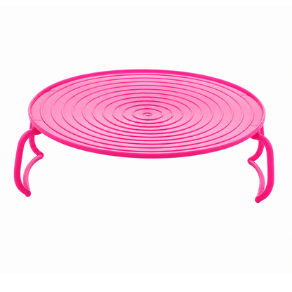 3 in 1 Microwave Plate Stacker Food Splatter Cover Carrying Tray with Foldable Handles