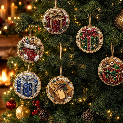 DIY Christmas Diamond Painting Ornament Kit Xmas Tree Hanging Pendant Handmade Craft Gift