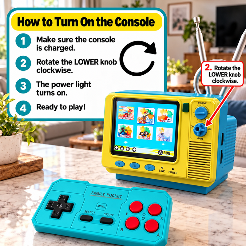 Christmas GV300 Vintage Handheld Gaming Console 2.8in IPS Screen Gift for Teen Boys