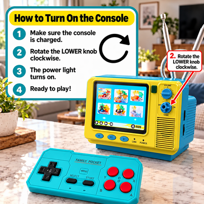 Christmas GV300 Vintage Handheld Gaming Console 2.8in IPS Screen Gift for Teen Boys