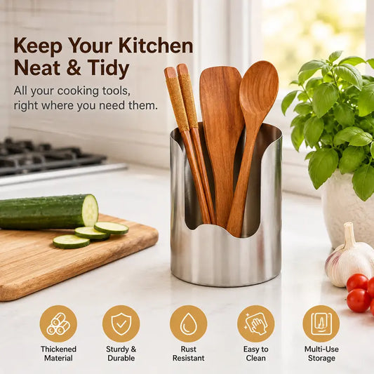 🔥HOT SALE 49% OFF🥄Stainless Steel Cooking Utensil Holder