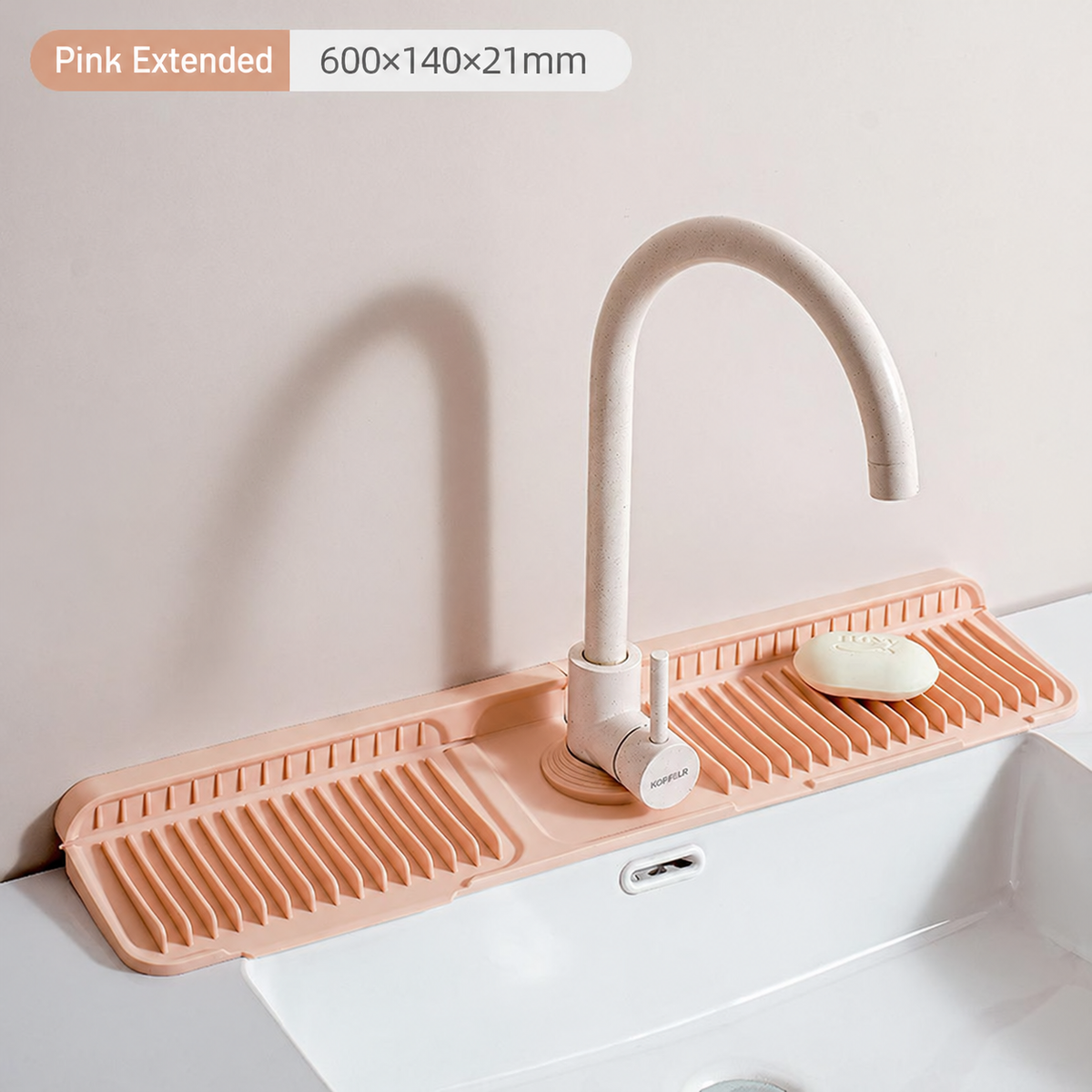Tap Mat for Kitchen Sink, Splash Guard, Silicone Drying Mat, Quick Drying Stone Sink Tray ✨