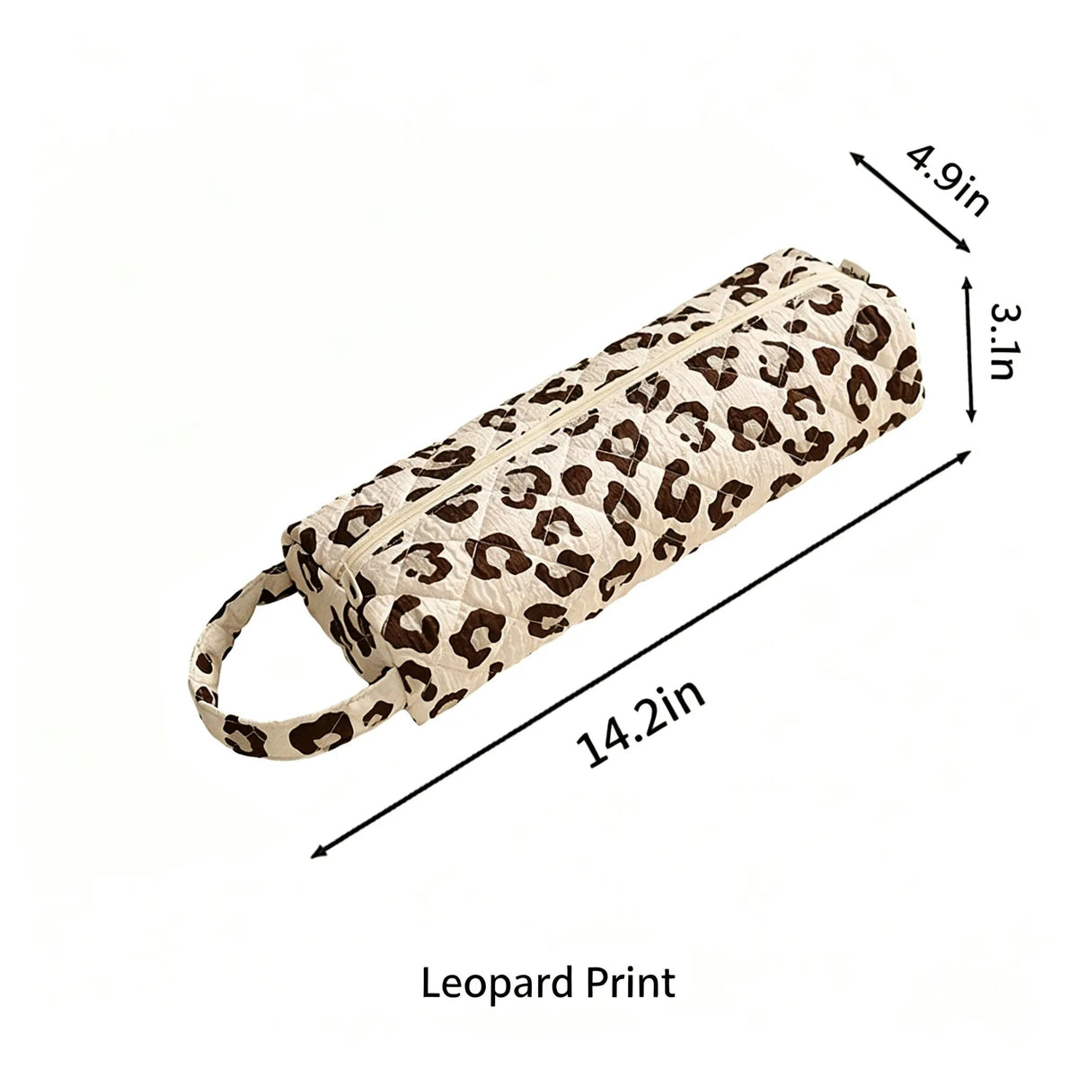 Quilted Multi-Purpose Makeup Pouch with Handle Large Capacity Travel Toiletry Organizer