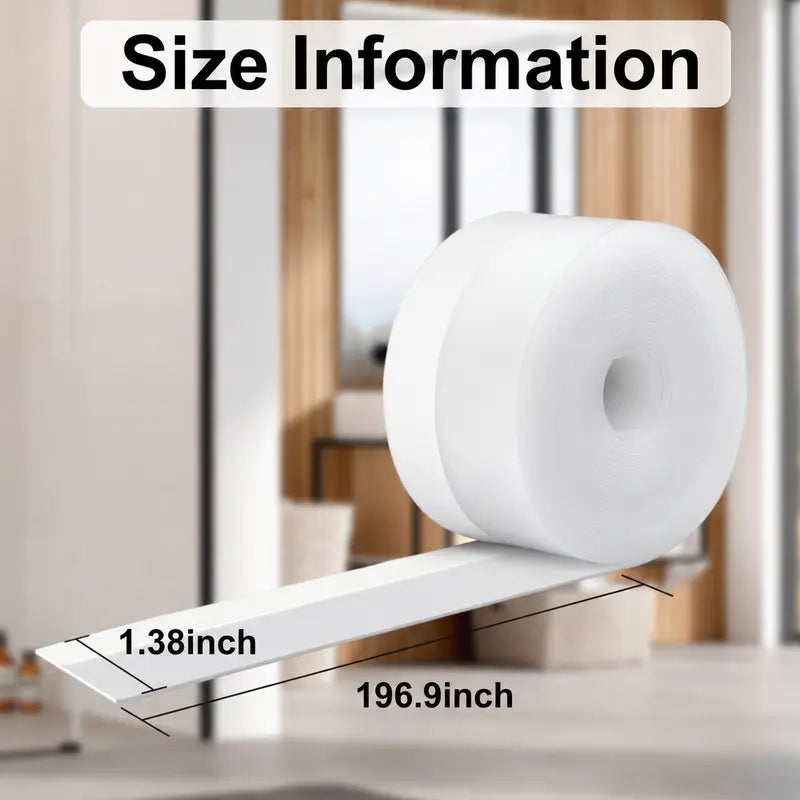 Adhesive Door Draft Blocker Tape 16.4ft Cut to Fit Foam for Doors Windows Energy Efficient