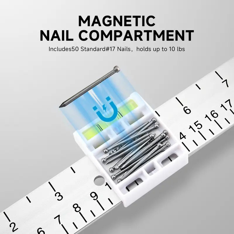 Multifunctional Picture Hanger Tool with Level & Ruler Frame Alignment Kit