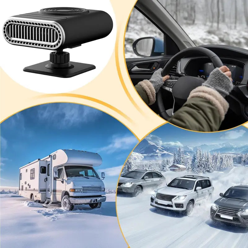 12V Portable Car Heater Windshield Demister Easy Install Defroster