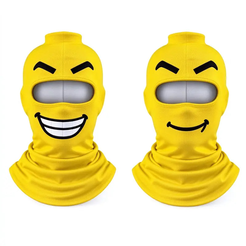Funny Smiley Face Balaclava Lightweight Knit Winter Face Cover for Skiing Snowboarding