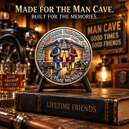 Old Bastards Friendship Club 2026 Double Sided Commemorative Medal Gift