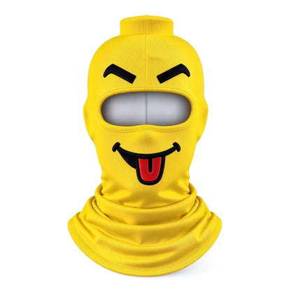 Funny Smiley Face Balaclava Lightweight Knit Winter Face Cover for Skiing Snowboarding
