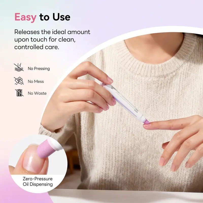 2 in 1 Cuticle Remover Pen 45 Degree Ceramic Tip for Dry Cuticles Hangnails Portable 2 Pack Travel