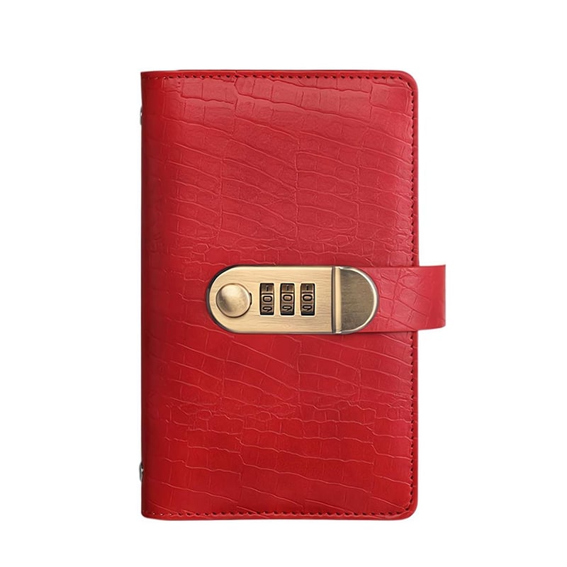 Lockable Savings Notebook - Digit Resettable Password Lock A6 Savings Notebook for Money & Important Items
