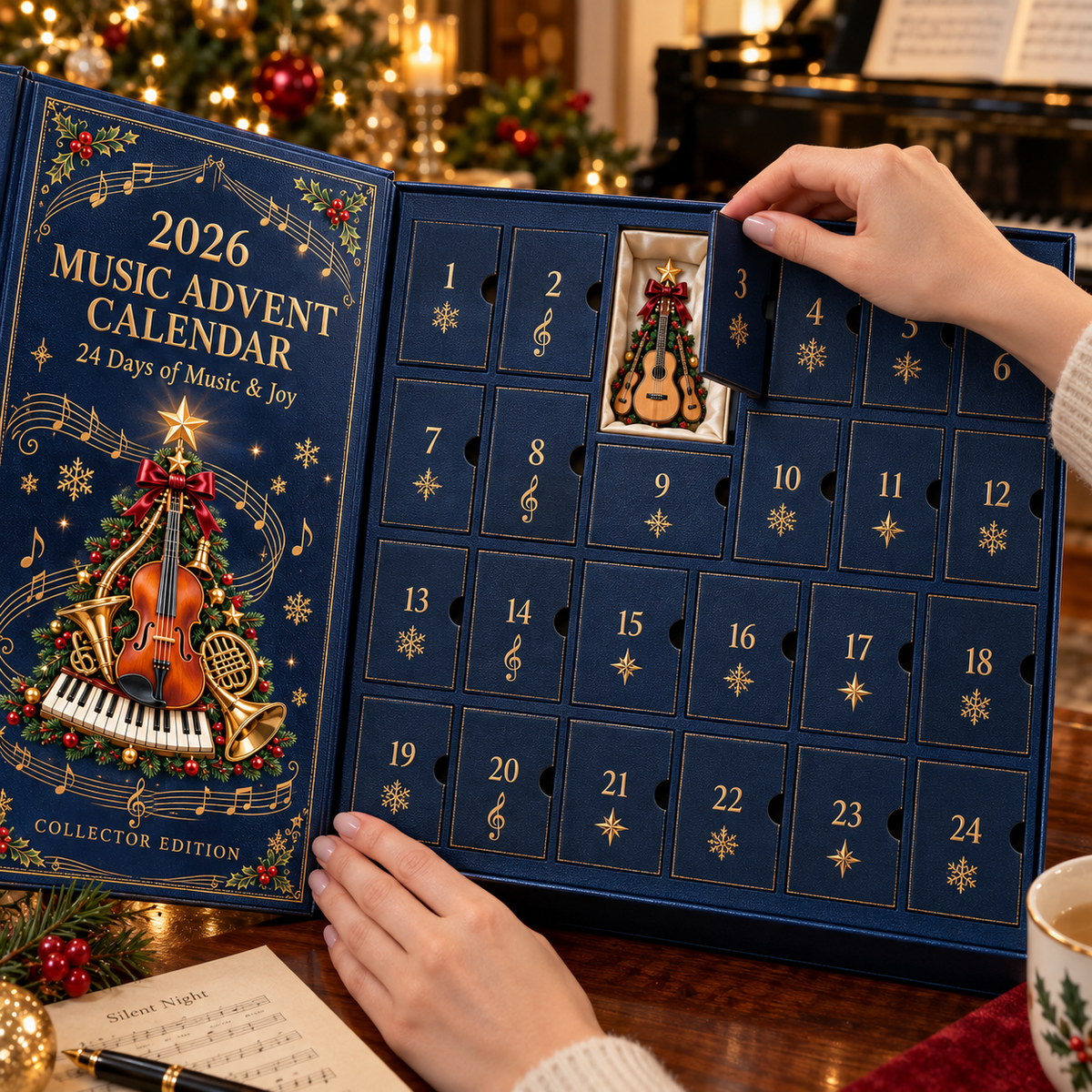 Christmas Music Lovers Advent Calendar 24 Unique Musical Instrument Miniatures Gift