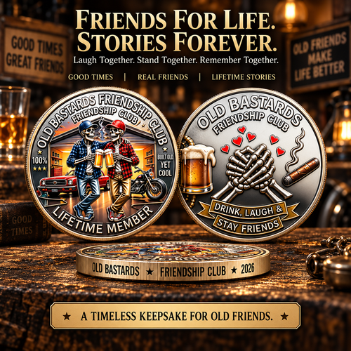 Old Bastards Friendship Club 2026 Double Sided Commemorative Medal Gift