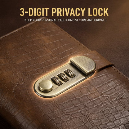 Lockable Savings Notebook - Digit Resettable Password Lock A6 Savings Notebook for Money & Important Items