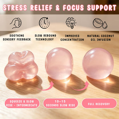 Coconut Oil Squishy Stress Ball – Slow Rising Fidget Toy for Adults & Kids