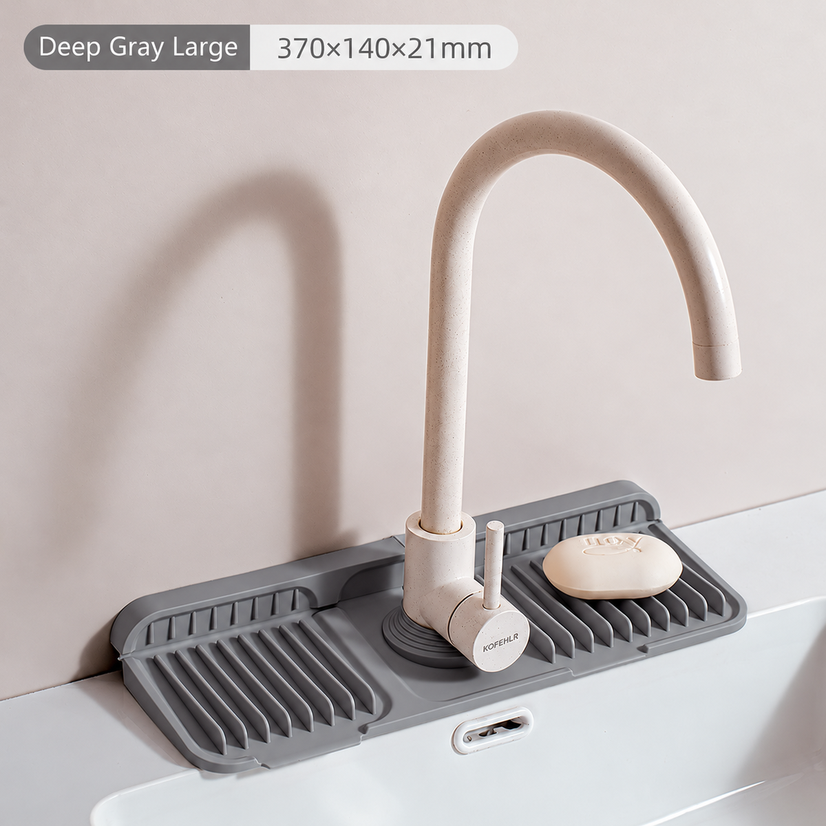 Tap Mat for Kitchen Sink, Splash Guard, Silicone Drying Mat, Quick Drying Stone Sink Tray ✨
