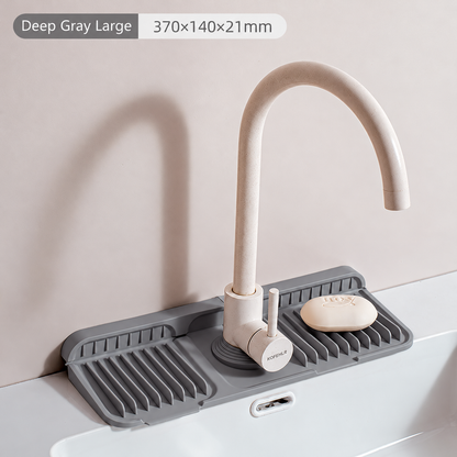 Tap Mat for Kitchen Sink, Splash Guard, Silicone Drying Mat, Quick Drying Stone Sink Tray ✨