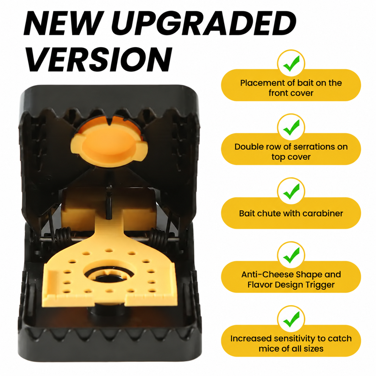 Mouse Traps Reusable Powerful Snap Easy Set Indoor Outdoor